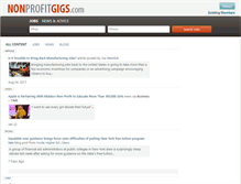 Tablet Screenshot of nonprofitgigs.com